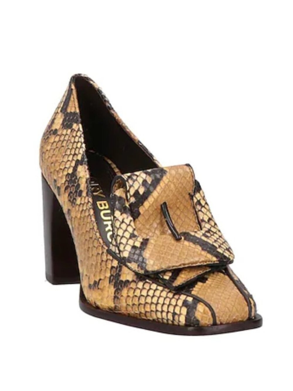 Tory Burch Snakeskin Pattern Loafers - Black and Tan